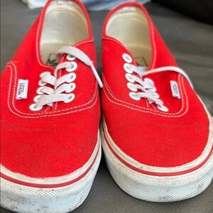 Vans Bright Red Canvas Shoes